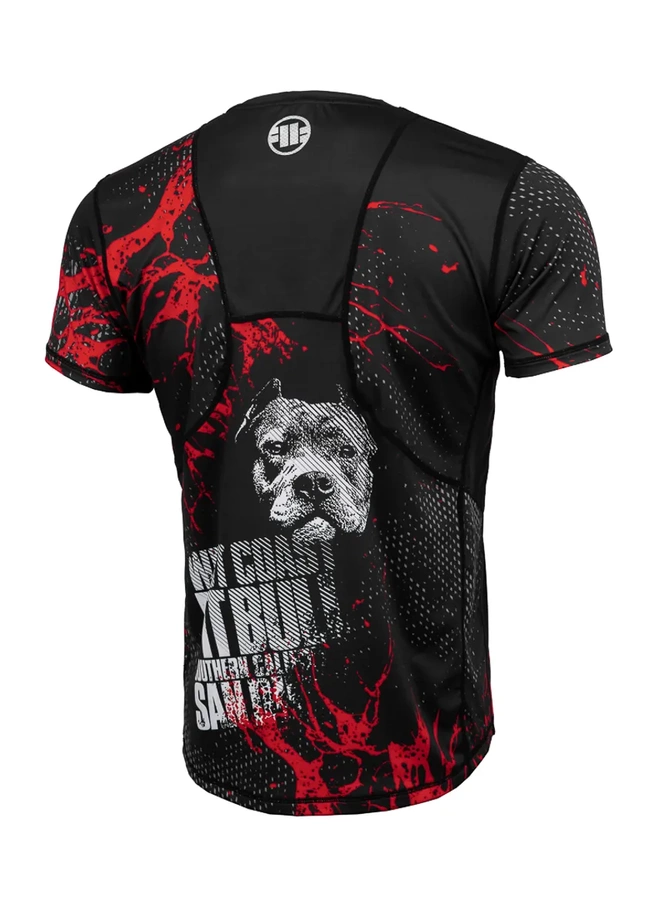 T-shirt Sportowy Pit Bull Mesh Performance Pro plus Blood Dog II czarny