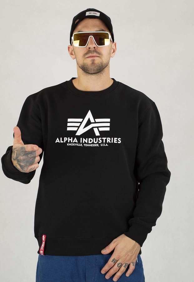 Bluza Alpha Industries Bez Kaptura Basic 178302 czarna