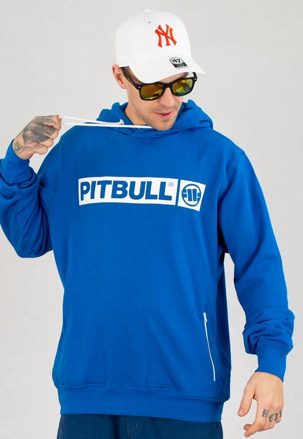 Bluza Pit Bull Z Kapturem Terry Group Hilltop niebieska