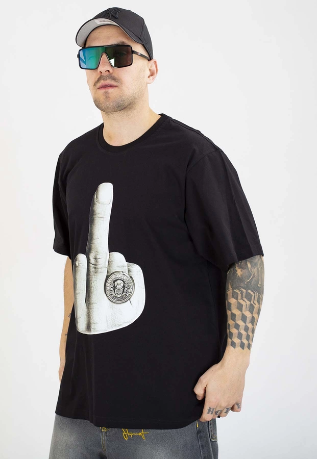 T-shirt Stoprocent FY Fingers czarny