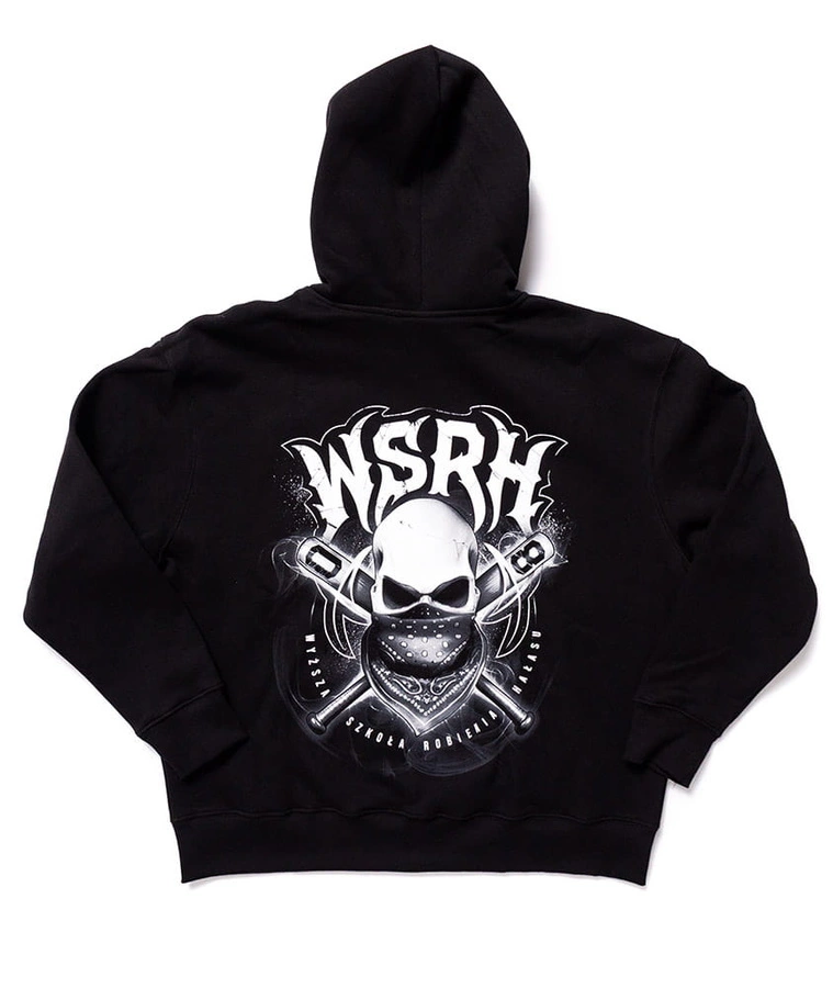 Bluza WSRH Z Kapturem ZIP Skull czarna