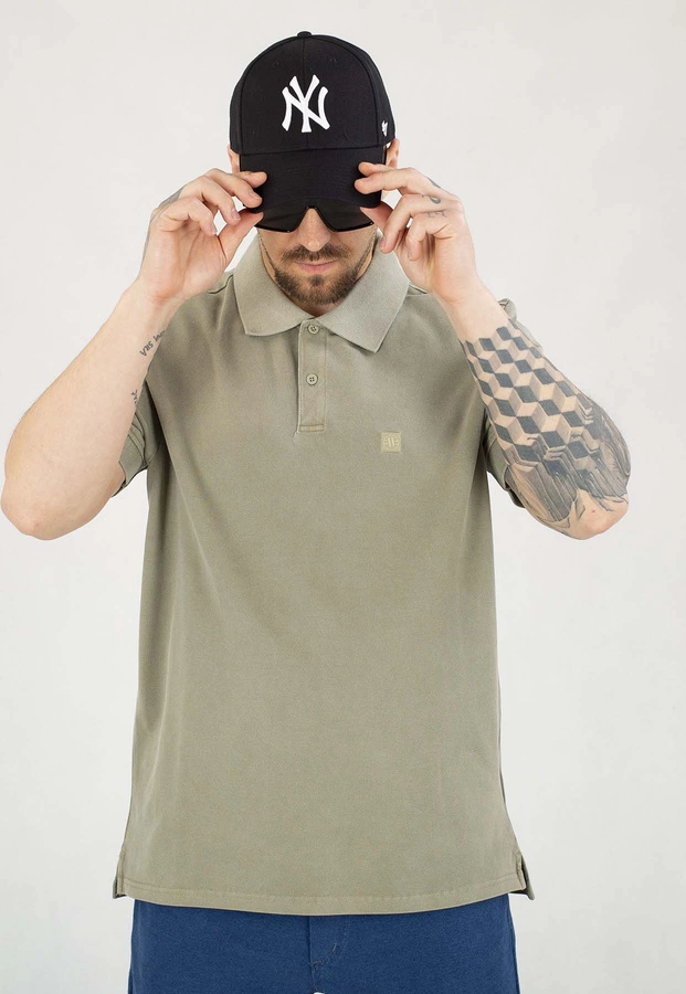 T-shirt Polo Pit Bull Washed Pique Small Logo grey harbour