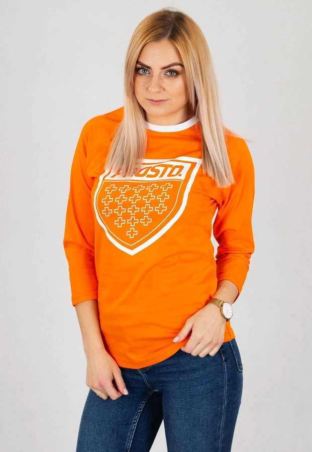 Longsleeve Prosto Hipshi pomarańczowy