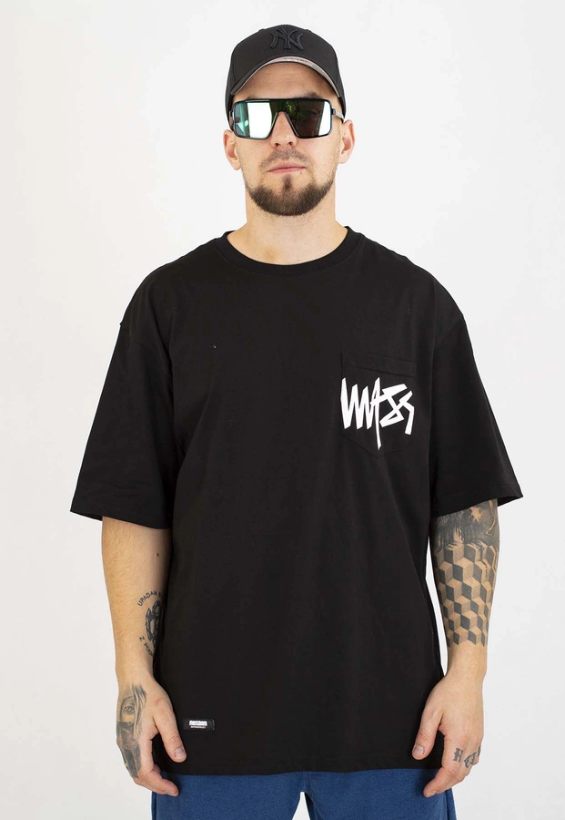 T-shirt Mass Pocket Sign czarny