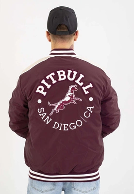 Kurtka Pit Bull Przejściowa Manolito Baseball burgundy