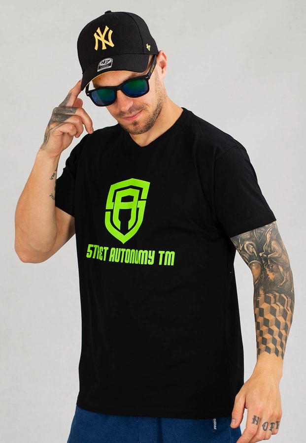 T-shirt Street Autonomy Classic Logo czarno zielony