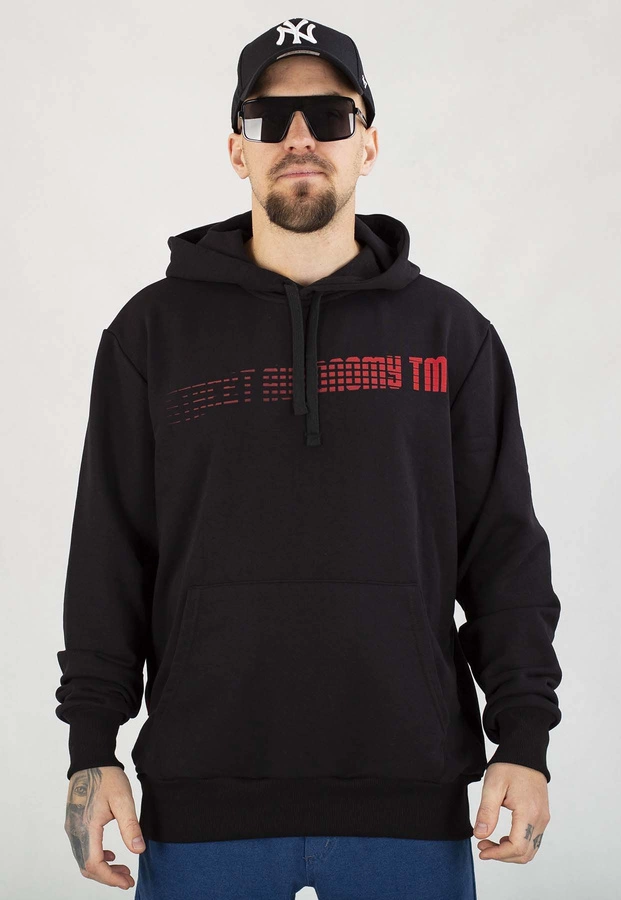 Bluza Street Autonomy Z Kapturem Backteam czarno czerwona