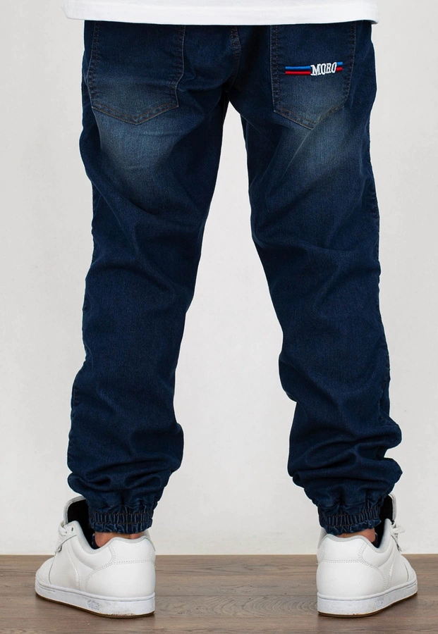 Spodnie Moro Sport Joggery Blue - Red Moro Pocket damage wash jeans