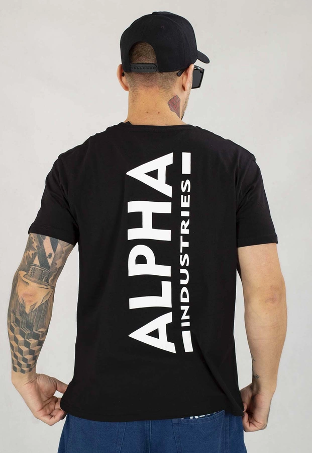 T-shirt Alpha Industries Back Print 128507 czarny