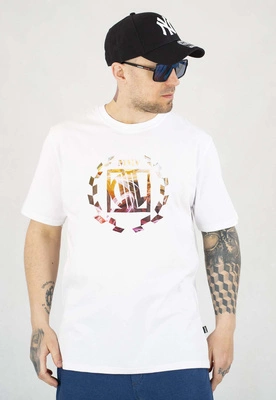 T-shirt Diil Laur High biało czerwony