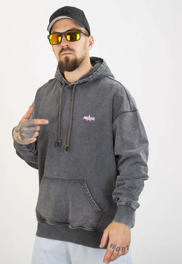Bluza Prosto Z kapturem Washed99 grafitowa
