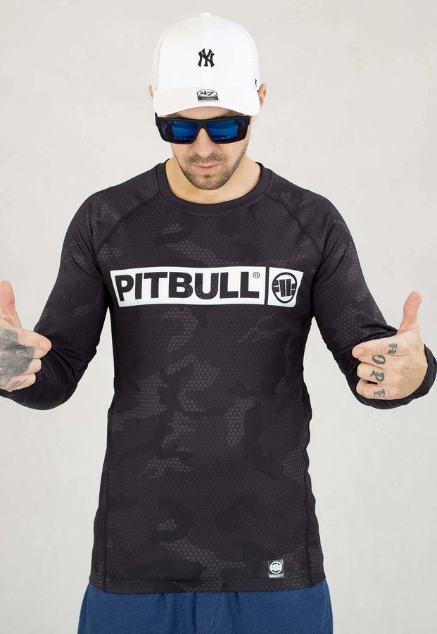 Longsleeve Pit Bull Sportowy Rashguard Net Camo Hilltop II czarny