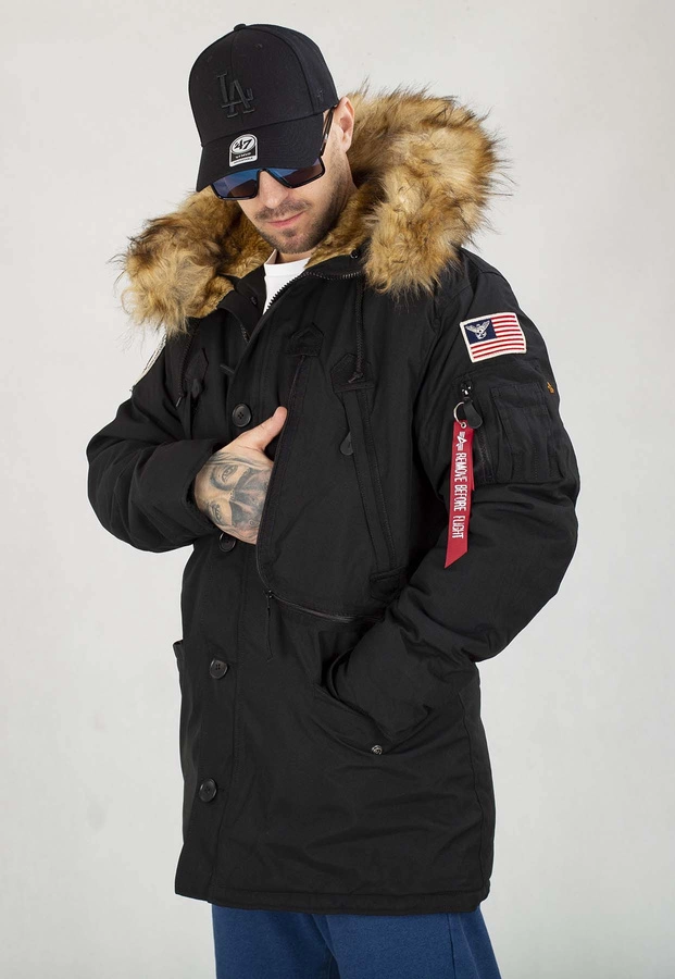 Kurtka Alpha Industries Zimowa Polar 123144 czarna