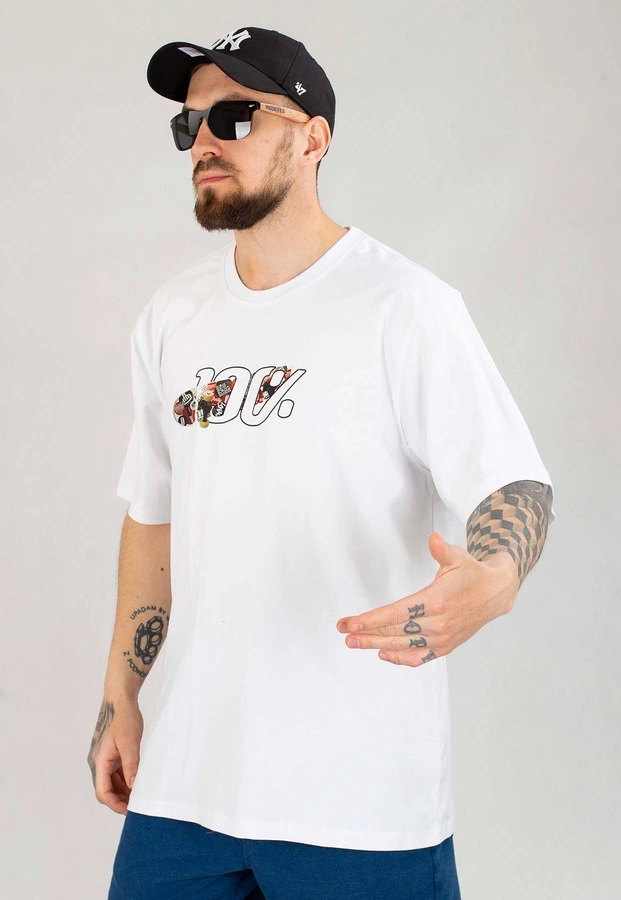 T-shirt Stoprocent Skate biały