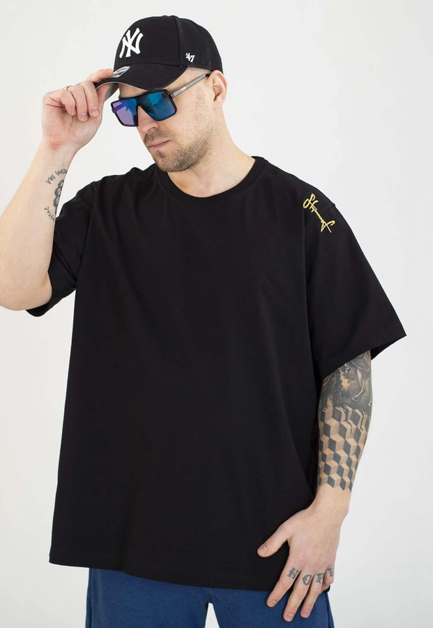 T-shirt Stoprocent Haftbark czarny złoty