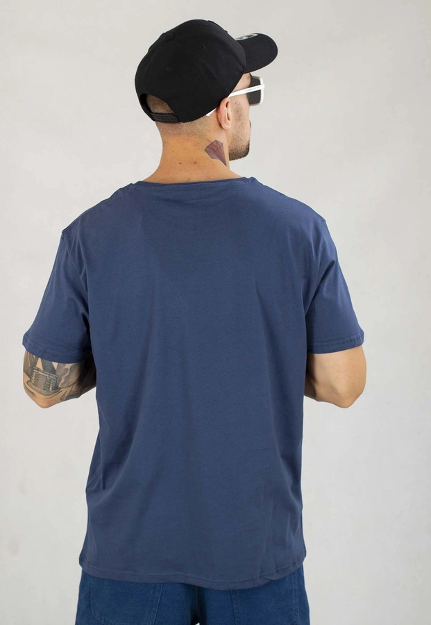 T-shirt Alpha Industries Basic 100501 niebiesko żółty 