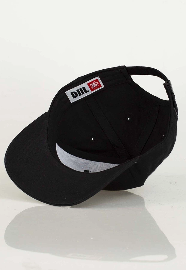 Czapka 6Panel Diil czarno czarna