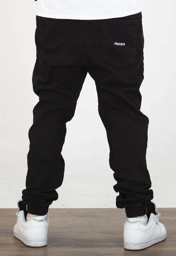 Spodnie Chada Jeans Joggery Haft czarne