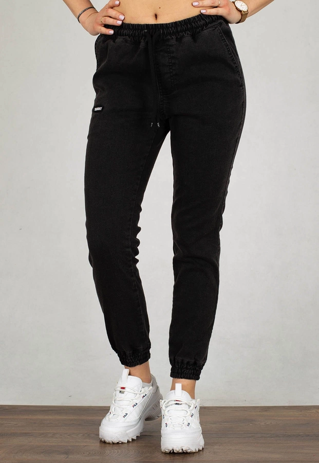 Spodnie Diamante Wear Jogger Unisex Crew marmur czarny jeans