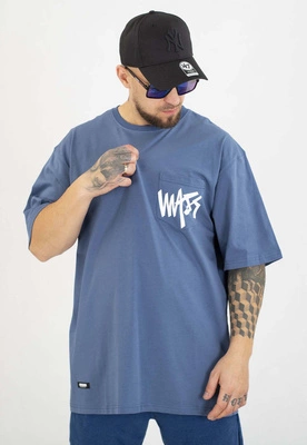 T-shirt Mass Pocket Sign niebieski
