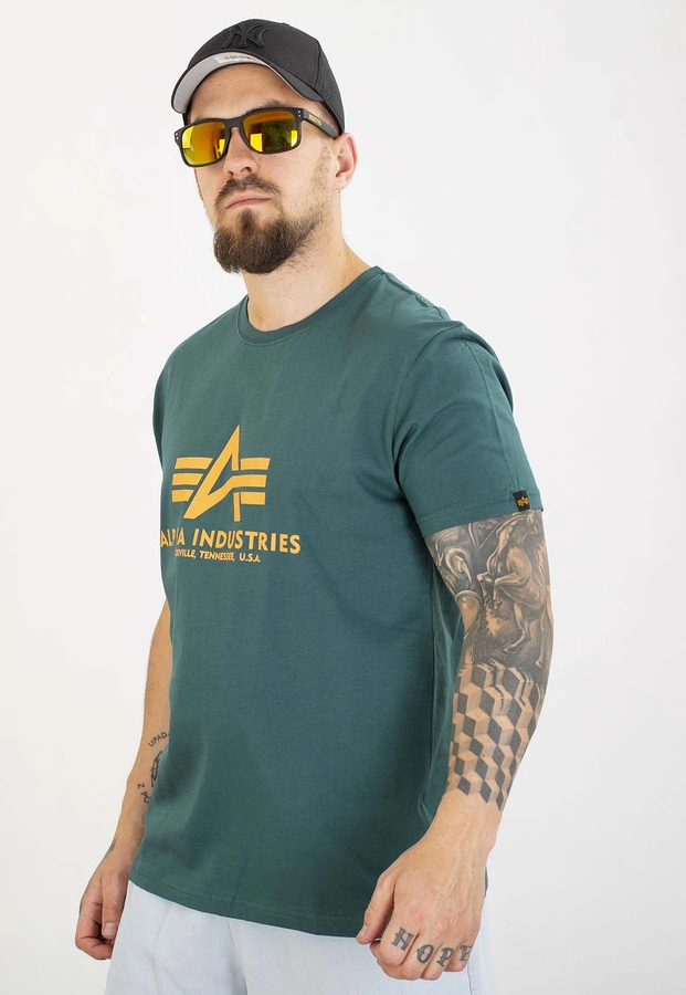 T-shirt Alpha Industries Basic 100501 zielony