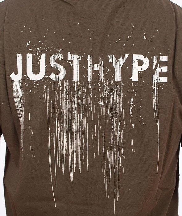 Hype-Disheleved T-Shirt Khaki