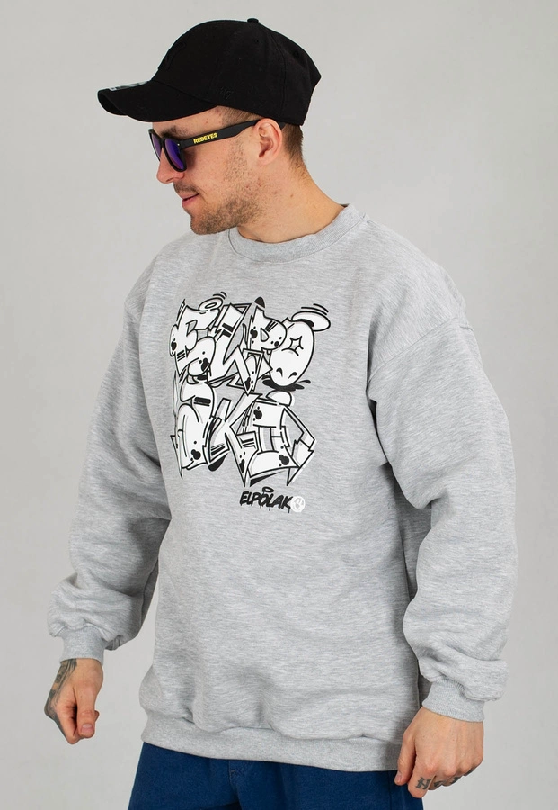 Bluza El Polako Baggy Graffiti szara