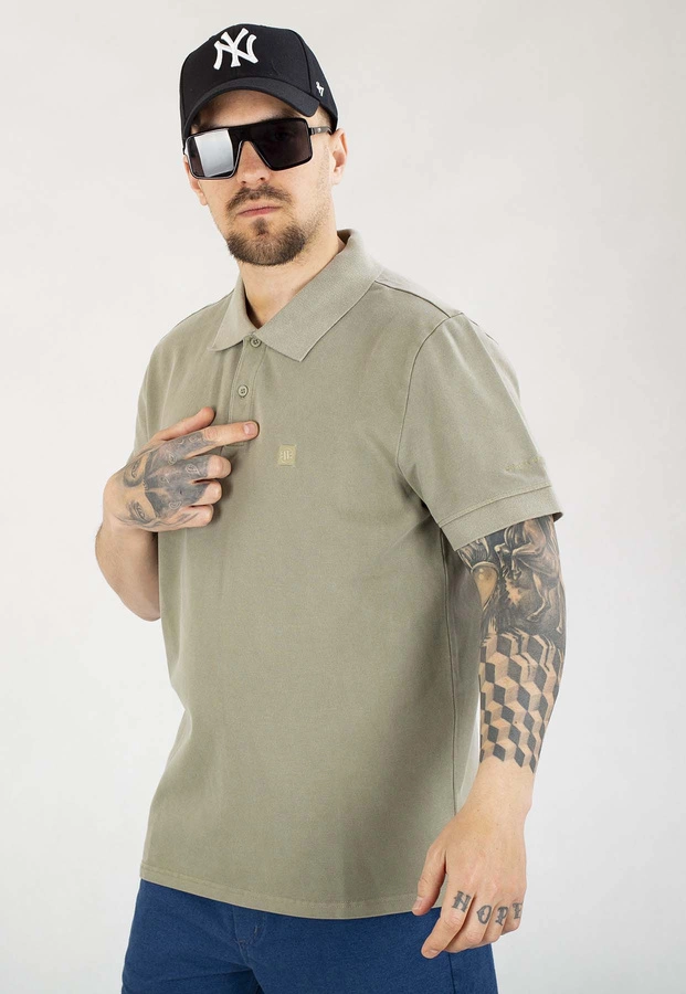 T-shirt Polo Pit Bull Washed Pique Small Logo grey harbour