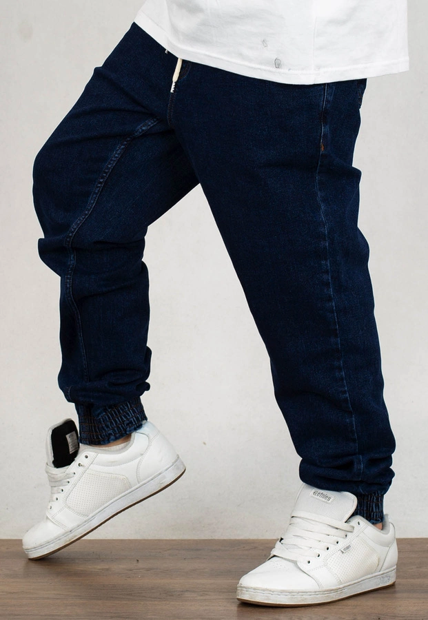 Spodnie SSG Jogger Slim Small Logo ciemno niebieskie