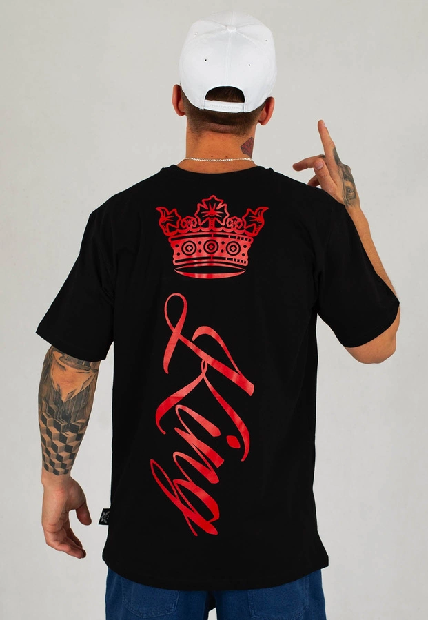 T-shirt Red Eyes King czarno czerwony