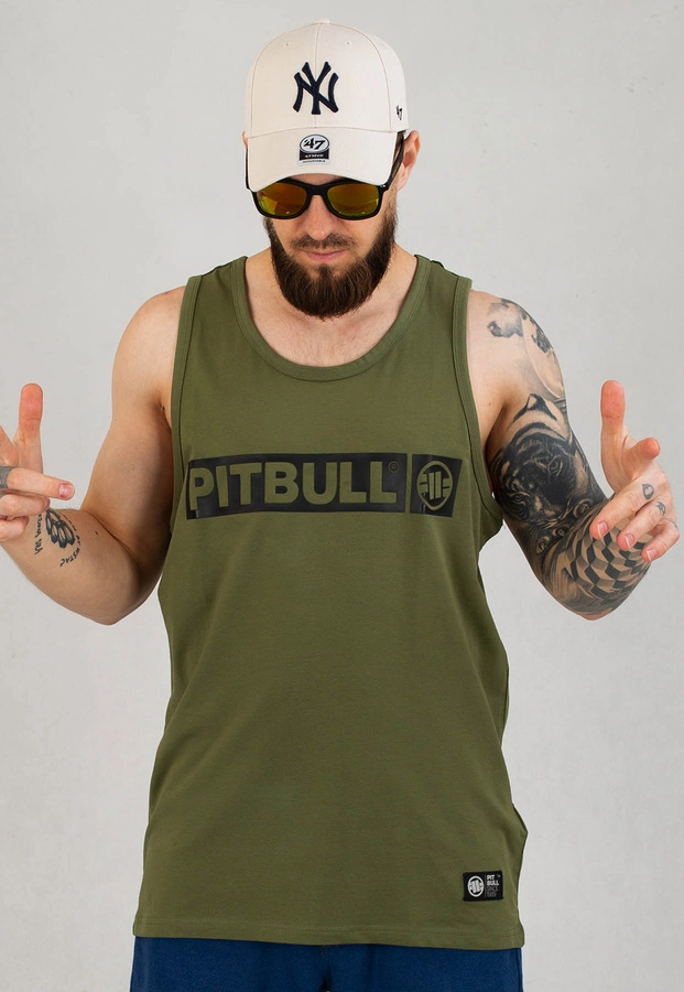 Tank Pit Bull Slim Fit Hilltop oliwkowy