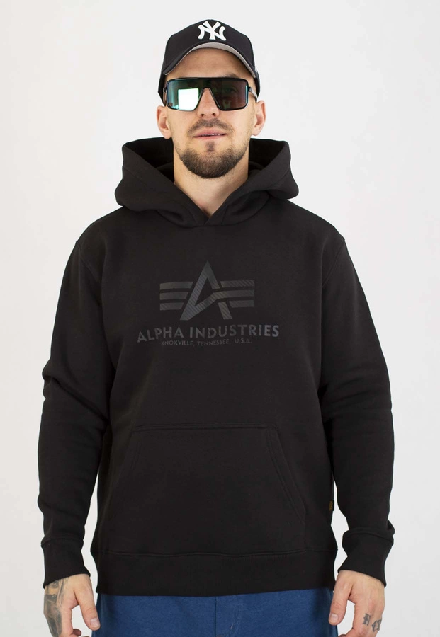 Bluza Alpha Industries Z Kapturem Basic Carbon 146343 czarna