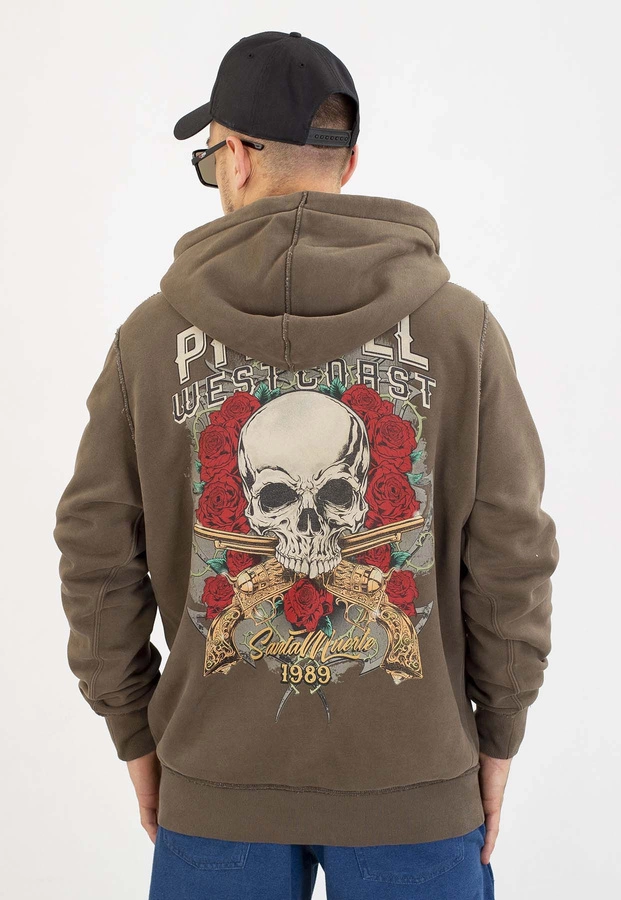 Bluza Pit Bull Z Kapturem ZIP Santa Muerte major olive