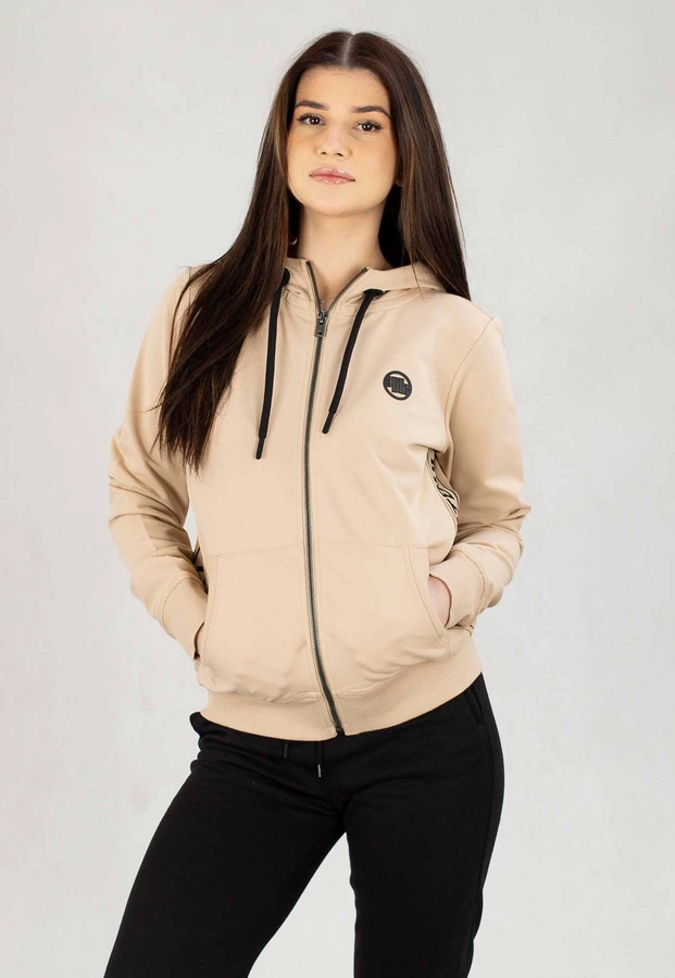 Bluza Pit Bull Z Kapturem Zip  French Terry La Deta piaskowa