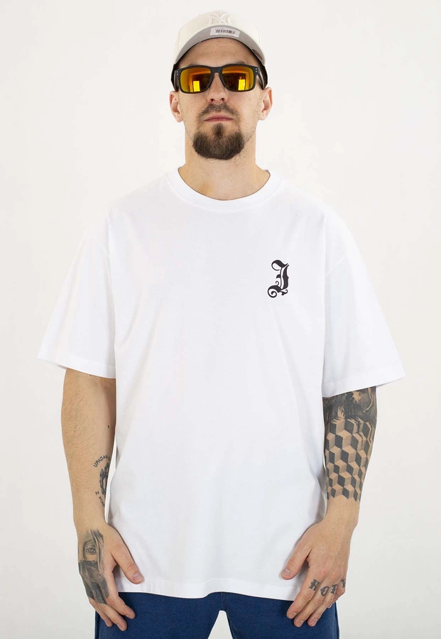 T-shirt Jigga Wear Oversize Gothic biały