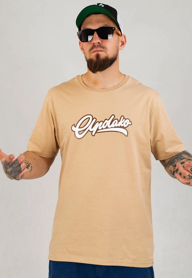 T-shirt El Polako Classic Outline brązowy