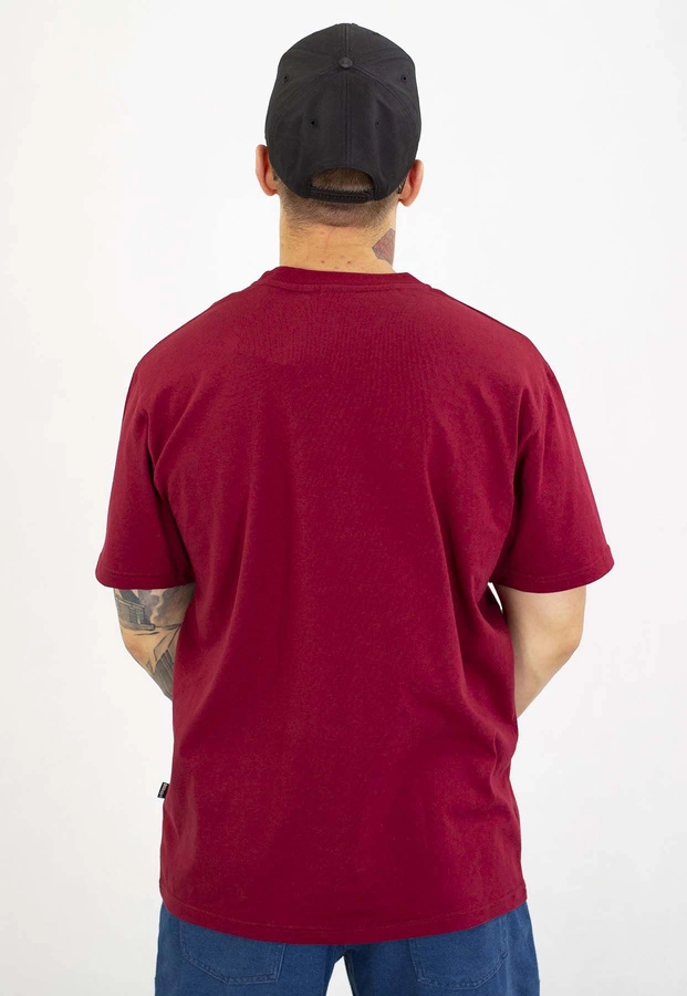 T-shirt Diil Laur bordowo żółty