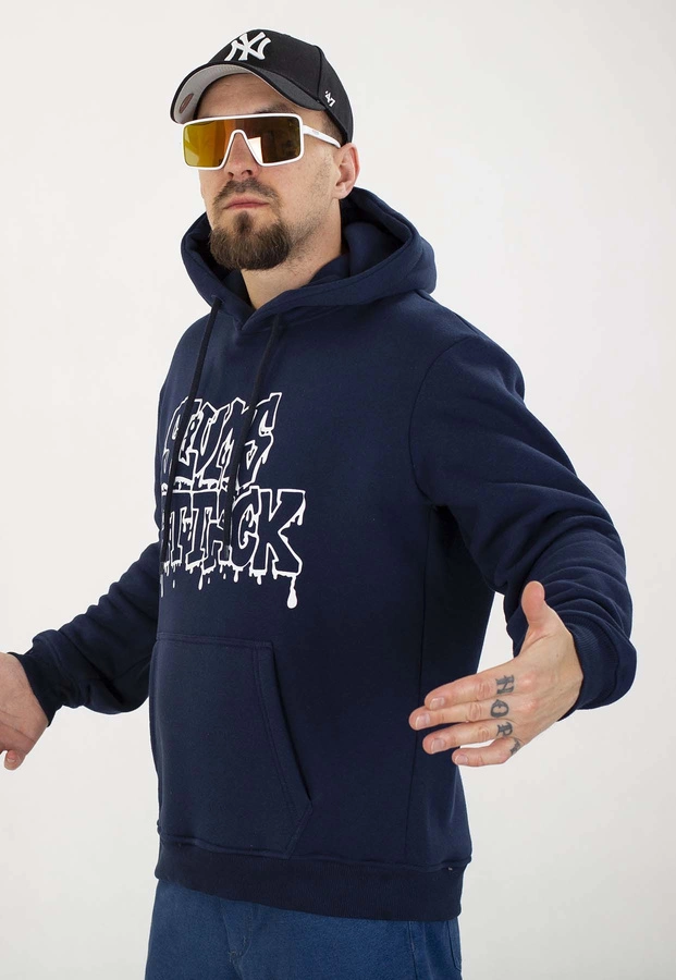 Bluza RPS Rychu Peja Solufka Z Kapturem Old Logo Mono granatowa