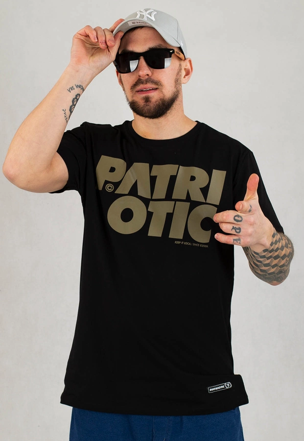 T-shirt Patriotic CLS czarno złoty