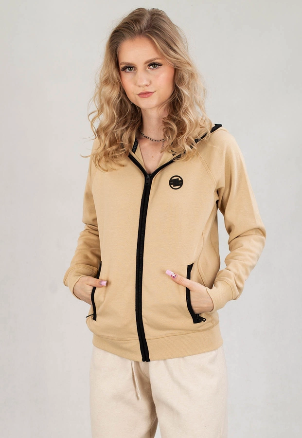 Bluza Pit Bull Hooded Zip Fuchsia beżowa