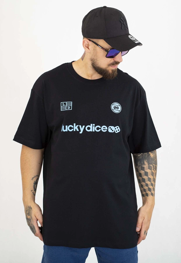 T-shirt Lucky Dice Baggy Lucky Dice Represent czarno niebieski