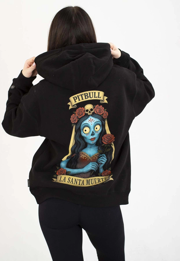 Bluza Pit Bull Z Kapturem Oversize La Santa Muerte czarna