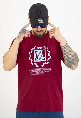 T-shirt Diil Laur bordowo błękitny