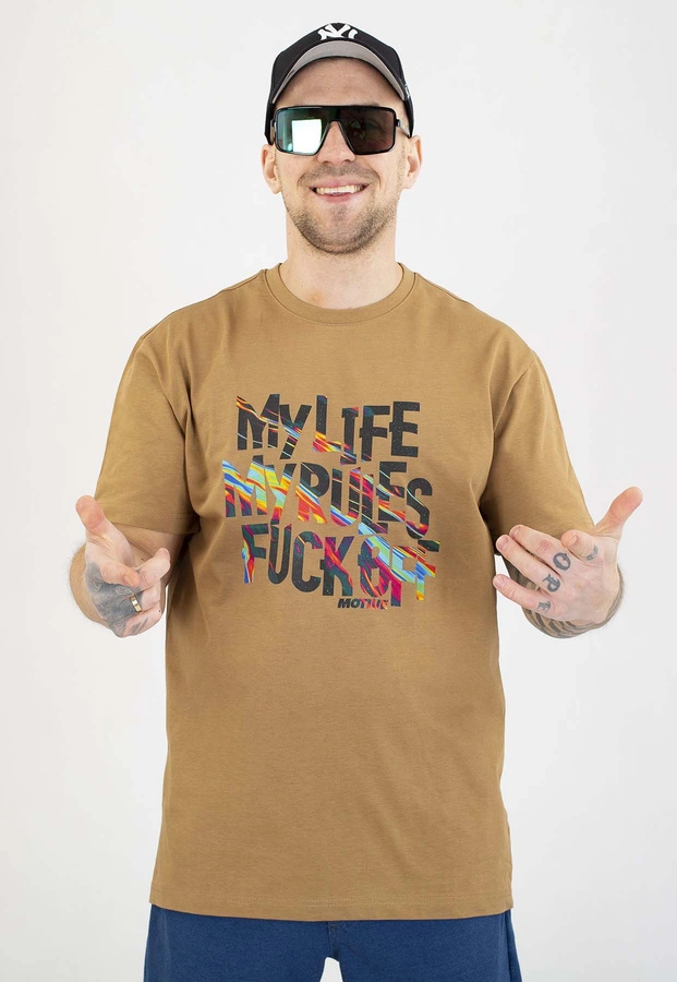 T-shirt Motive My Life cappucino