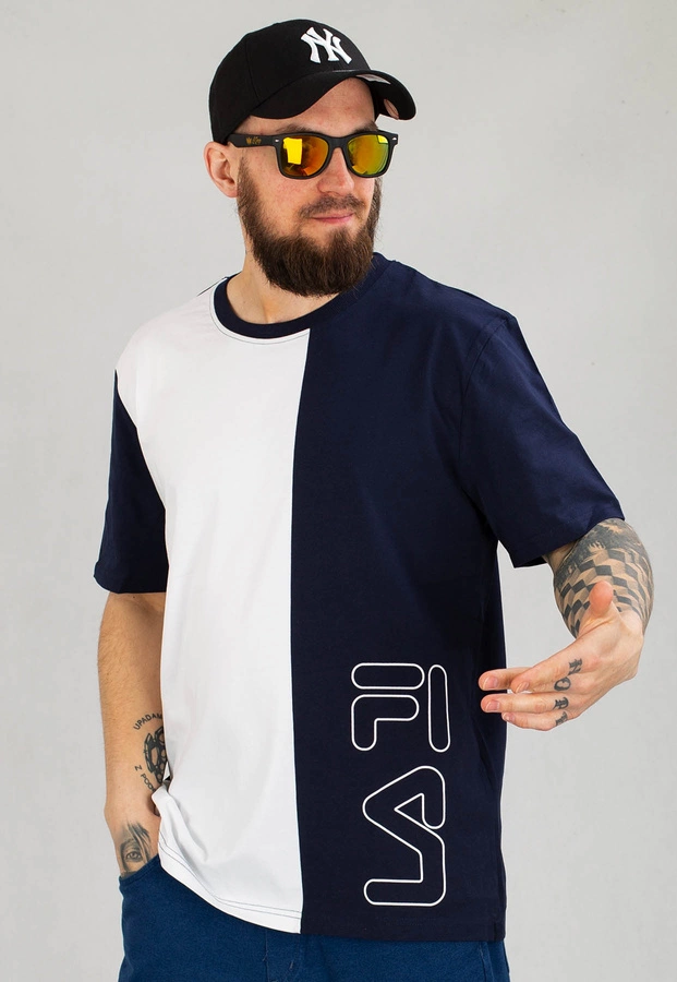 T-shirt Fila Ori Tee 683486 granatowo biały