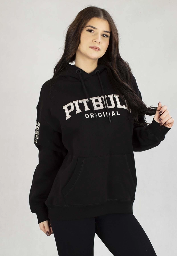 Bluza Pit Bull Z Kapturem Oversize Tyrian czarna