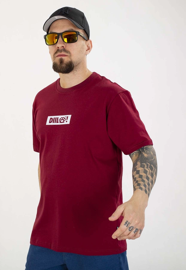 T-shirt Diil Kastet bordowy