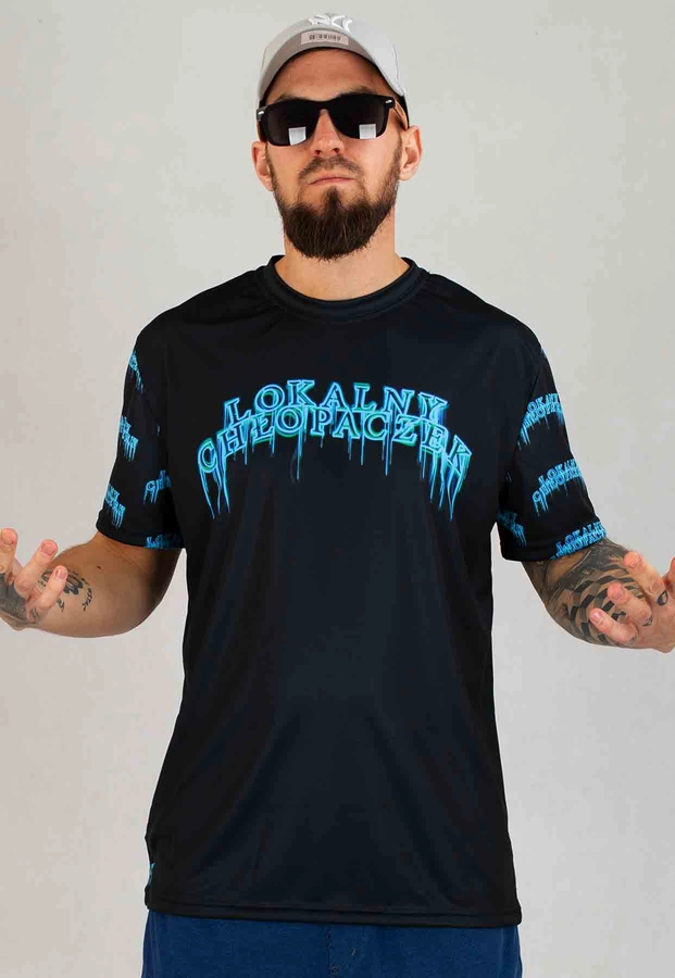 T-shirt Intruz Lokalny Chłopaczek Print czarny