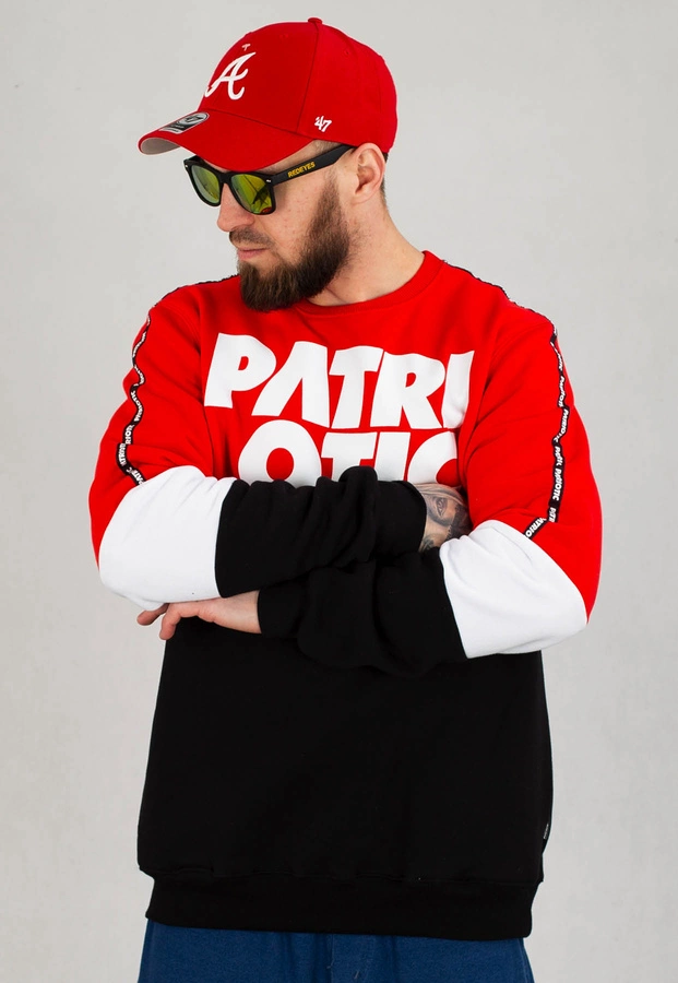 Bluza Patriotic Crewneck Cls Line biało czarno czerwona