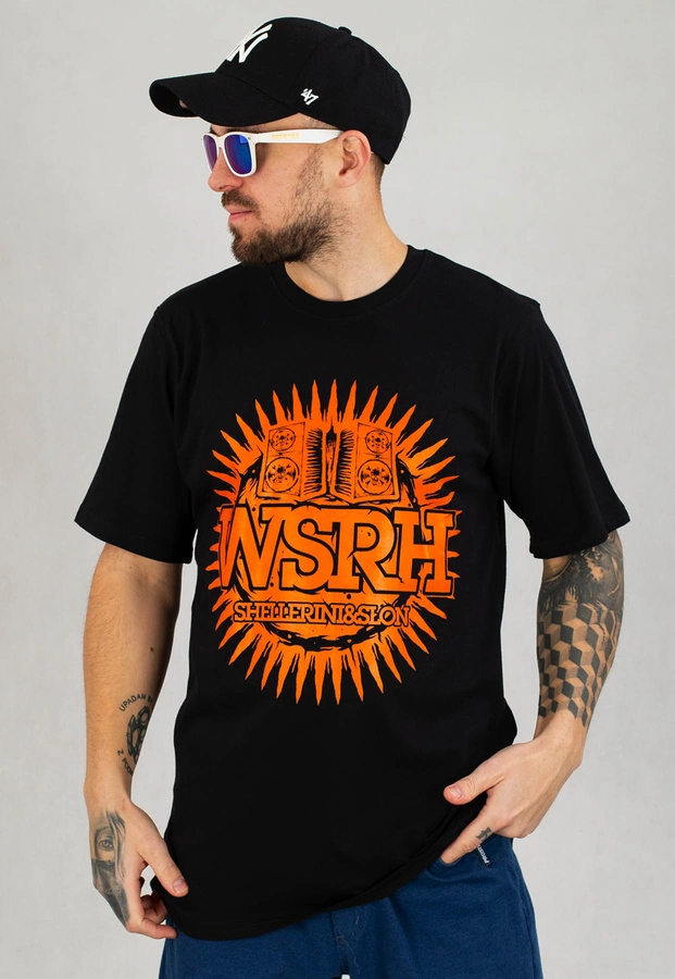 T-shirt WSRH Słońce Pomarańczowe czarny